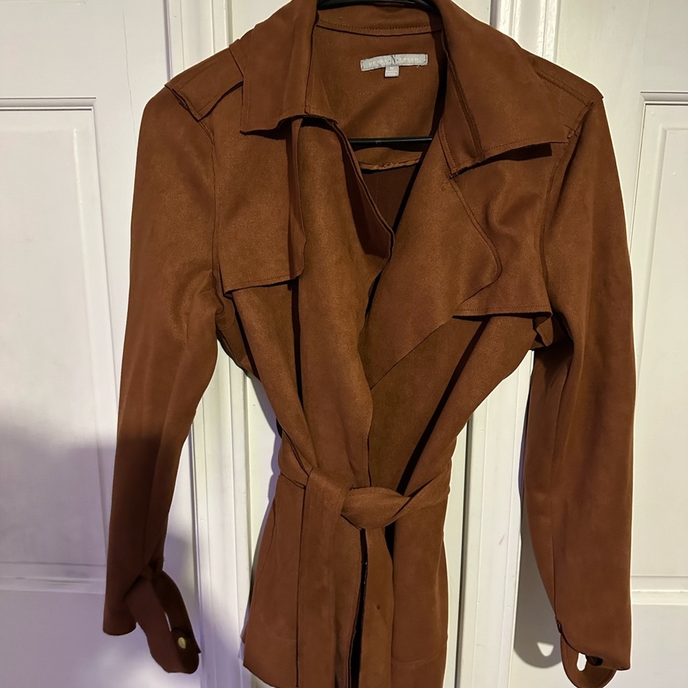 Heart and Crush faux leather hip length jacket